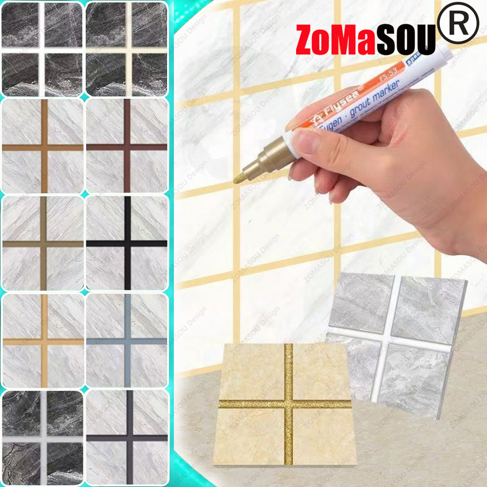 

10 Colors Waterproof Tile Marker Grout Pen Wall Seam Pen for Kitchen Bathroom Ceramic Seam Paint Gap Decontamination Tools