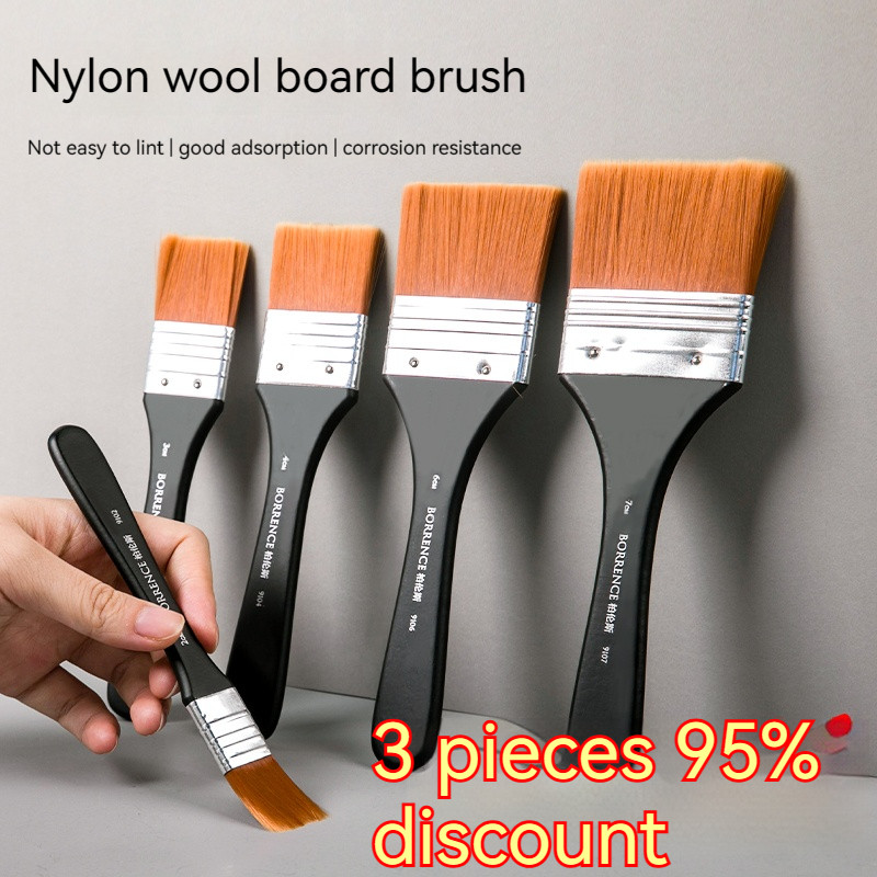 

Borrence 1/2/3/5pcs Memory Nylon Paint Brushes Set for Acrylic Oil Drawing Watercolor Wooden Painting Brush Tools Art Supplies