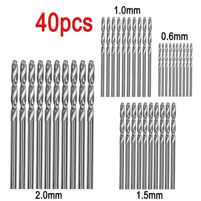 

GMGY Mata Bor Drill HSS Twist Drill Bit 0.6-2.0mm 40 PCS QMST35