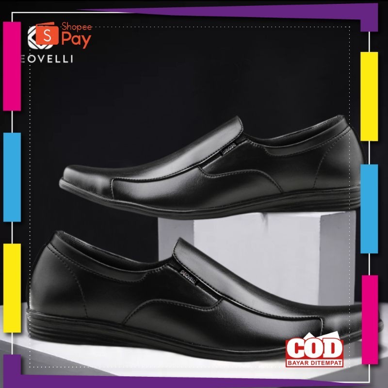 UKURAN SIZE 37 38 39 40 41 42 43 44 45 / [Aman STORE.ID]Sepatu Pantofel Pria Hitam Formal Casual Pri