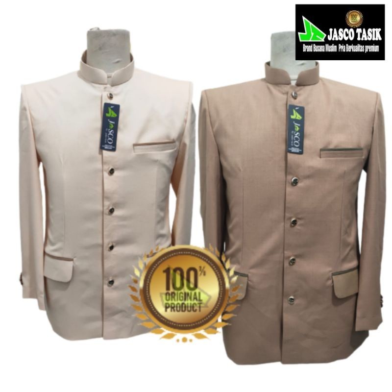 Jasko Tasik Jasco polos Lis Baju Koko Pria Muslim Jasko polos Lis Jasko Pesantren Jasko Santri Jasko