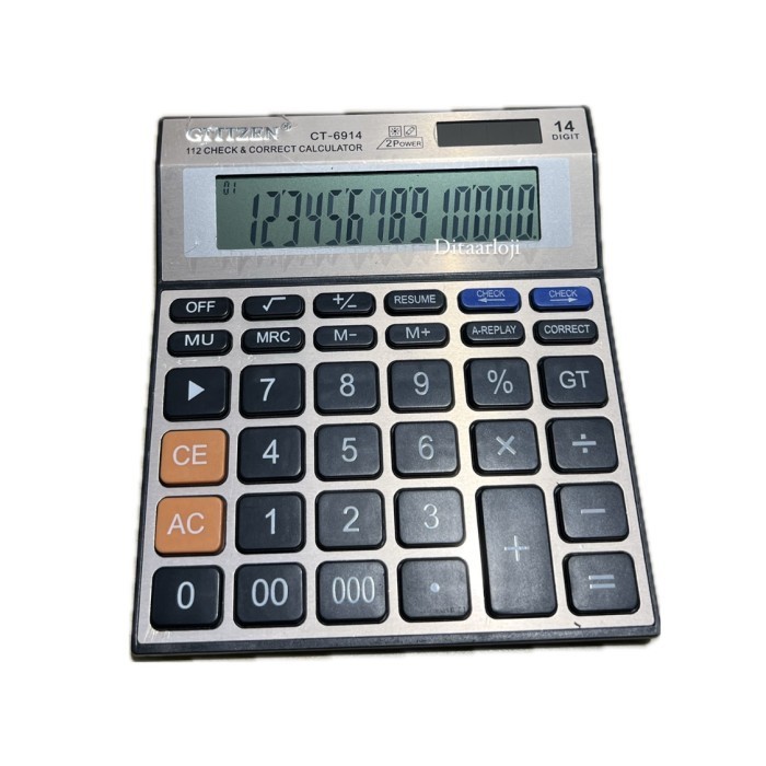 

Kalkulator dagang citizen CT6914 extra big display 14 digit