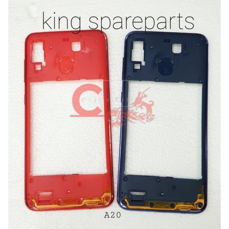 BEZZEL SAMSUNG GALAXY A20 A205 A205F ORIGINAL BAZEL BEZEL TULANG MESIN TENGAH