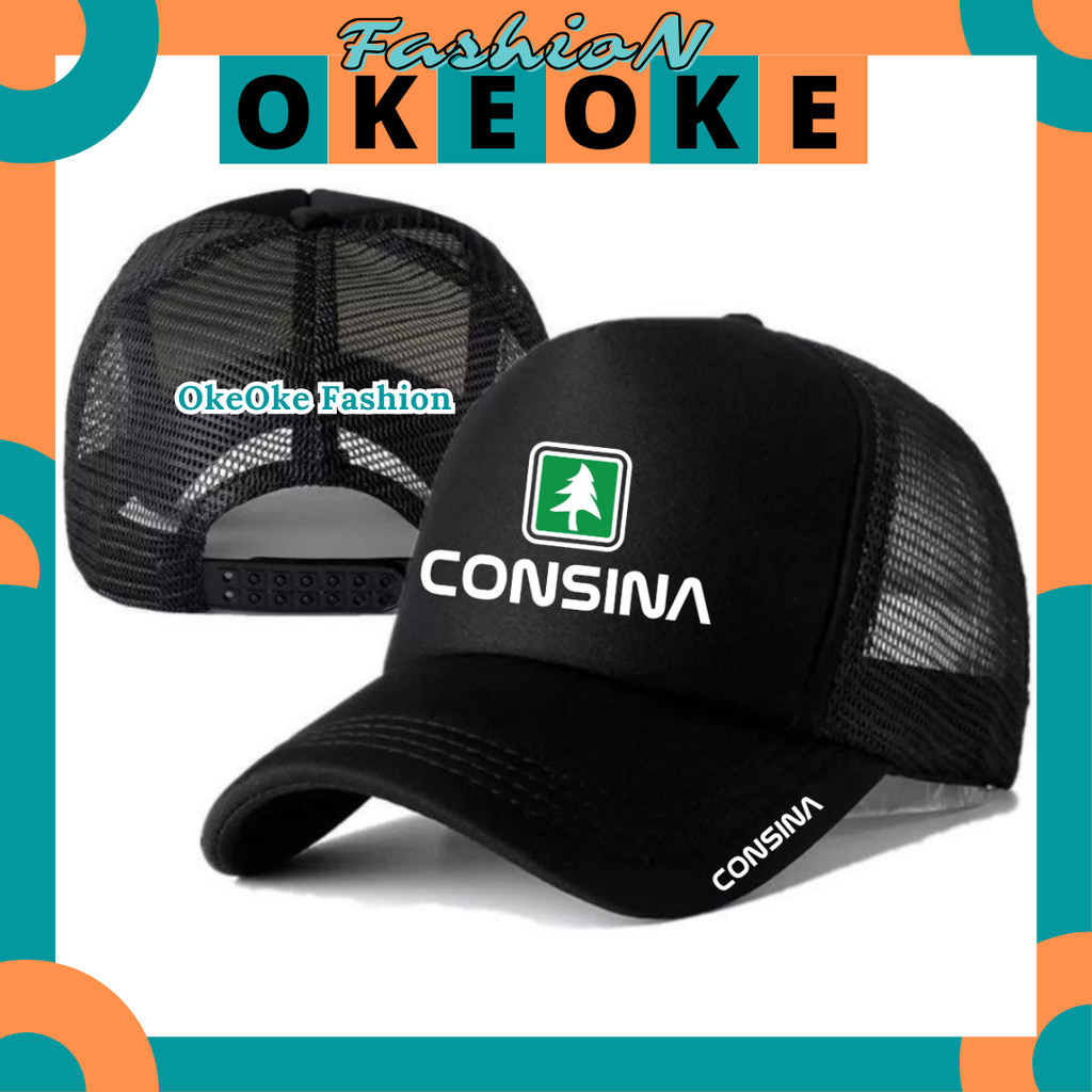 OkeOke Fashion Topi Trucker CONSINA - Topi Distro CONSINA Logo - Topi CONSINA Premium - Topi Pria De