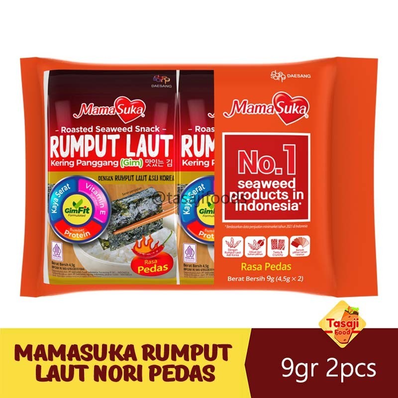 

Mamasuka Rumput Laut Nori Pedas 2 X 4.5 Gram