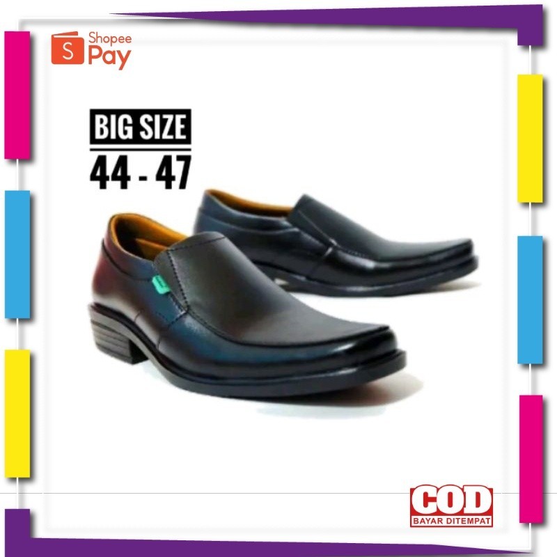 UKURAN SIZE 37 38 39 40 41 42 43 44 45 / Sepatu Pria Pantofel Big Size Formal Kerja Ukuran 39 - 47 S