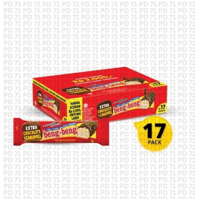 

Coklat Beng Beng 2000 Extra Coklat Karamel Baru (1 Box Isi 17 Bungkus)
