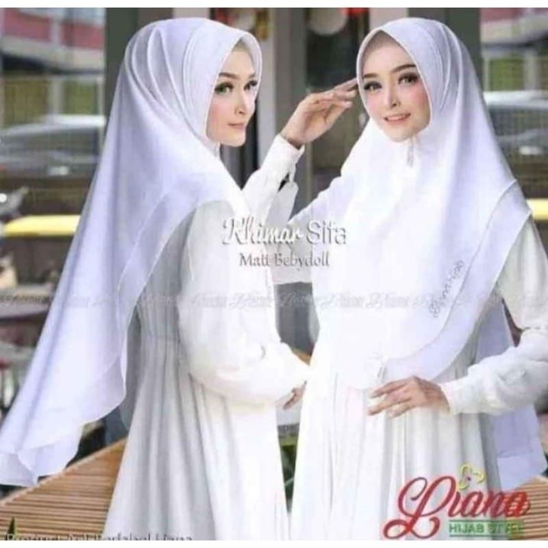 KHIMAR HIJAB INSTAN JUMBO 2 LAYER PET BUSA ANTEM CERUTI BABIDOLL PREMIUM KERUDUNG OVAL PANJANG 115X8
