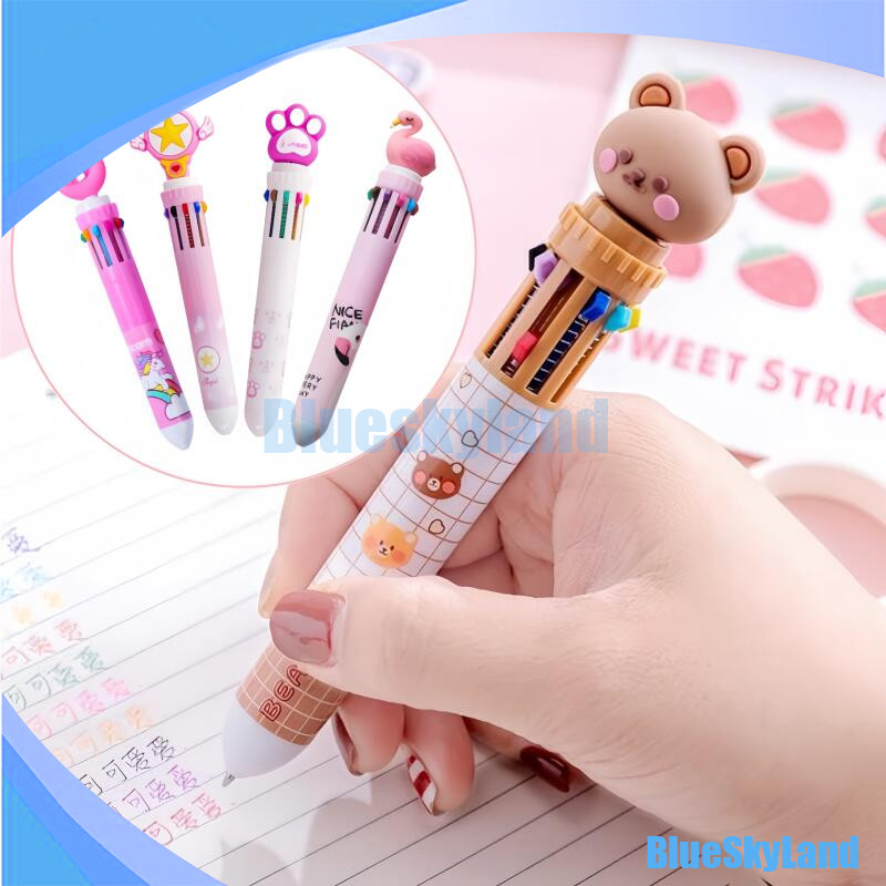 

Pulpen / Pulpen Anak Anak / Pulpen 10 Warna Karakter Beruang Lucu / Bolpoin 10 Warna Motif Teddy Bear / Bermotif Lucu