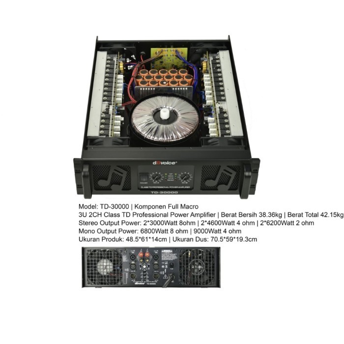 Power DB Voice TD 30000 Amplifier DBVoice TD30000 Class TD Original