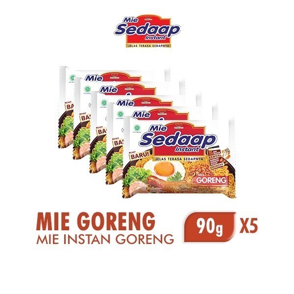 

Sedaap Mie Instan Goreng Bag 90 gr x5