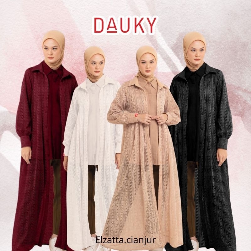 FLASH SALE ELZATTA GAMIS  DRESS DAUKY L DRESS LACE GEO BAHAN LACE DAUKY PREMIUM DRESS TERBARU GAMIS 