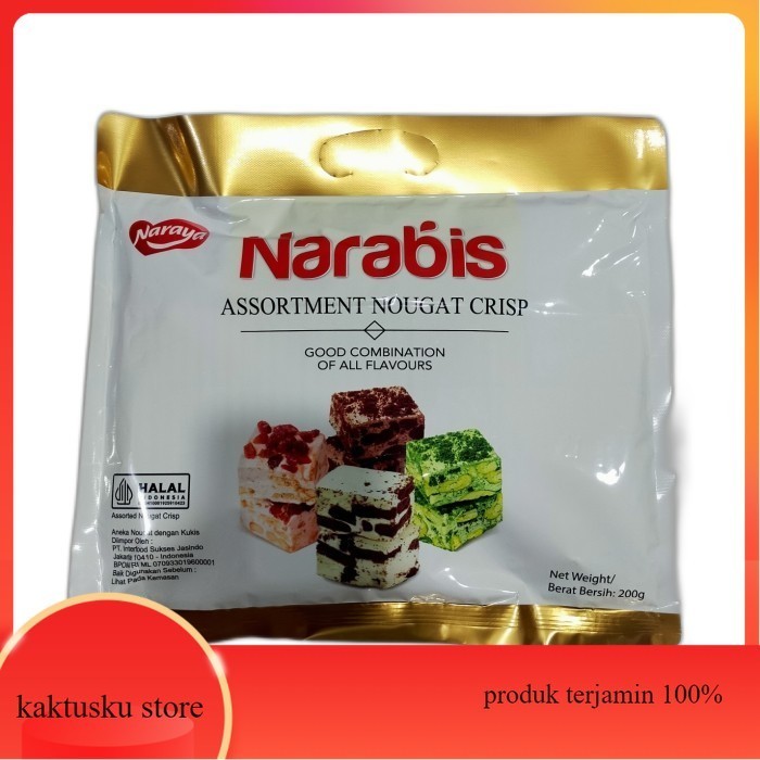 narabis nougat 200 gram/narabis nougat crisp 200gr/narabis