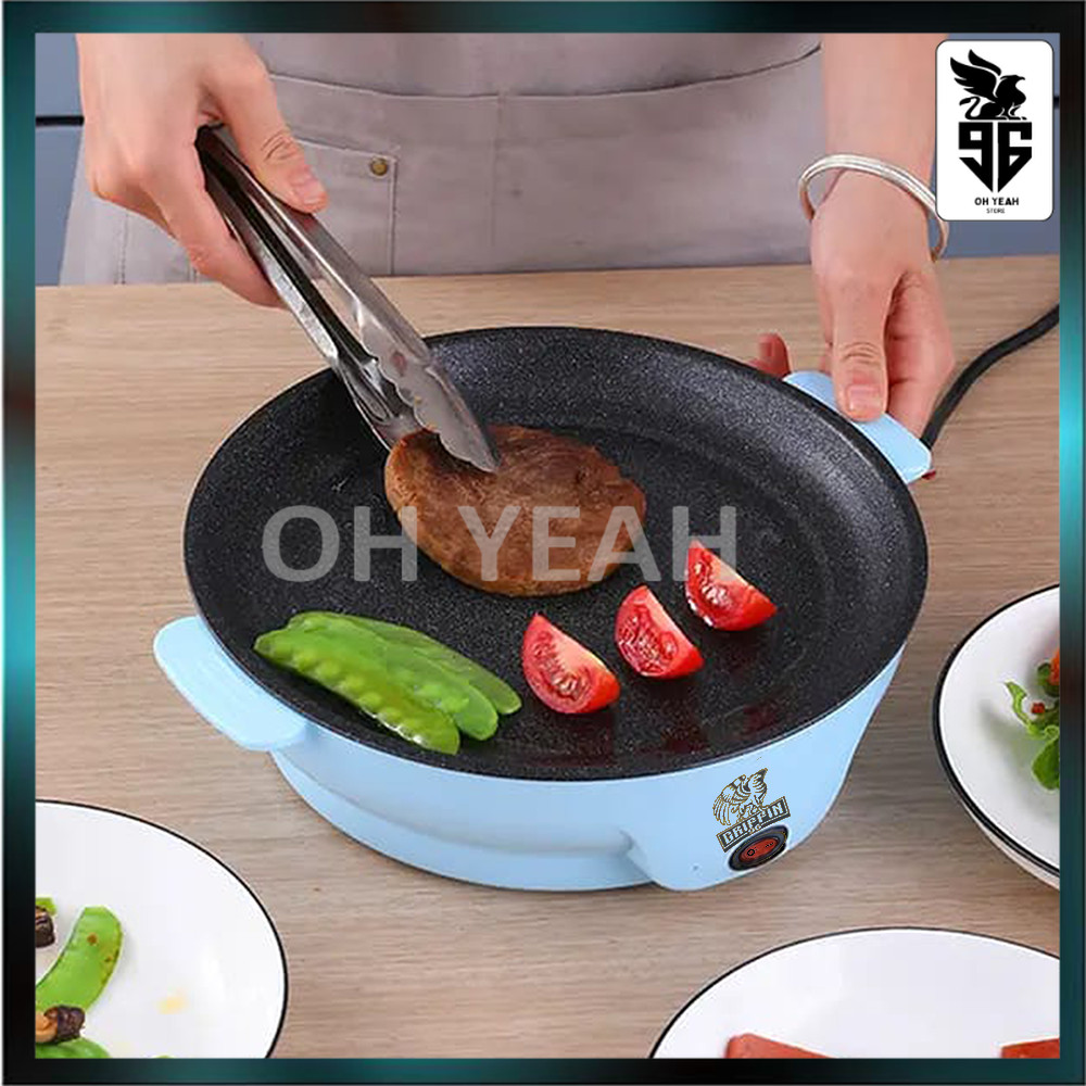 big promo cooker bbq panci listrik anti lengket wajan penggorengan listrik - panggangan listrik