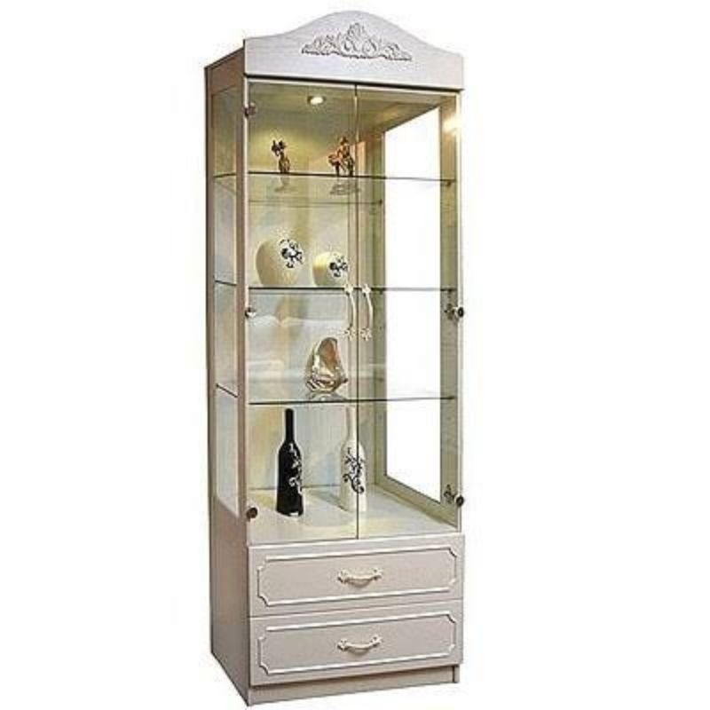 Lemari Kabinet Kaca Hias Pajangan Display Cantik Classic Elegan DCH Emerald 2K Olympic