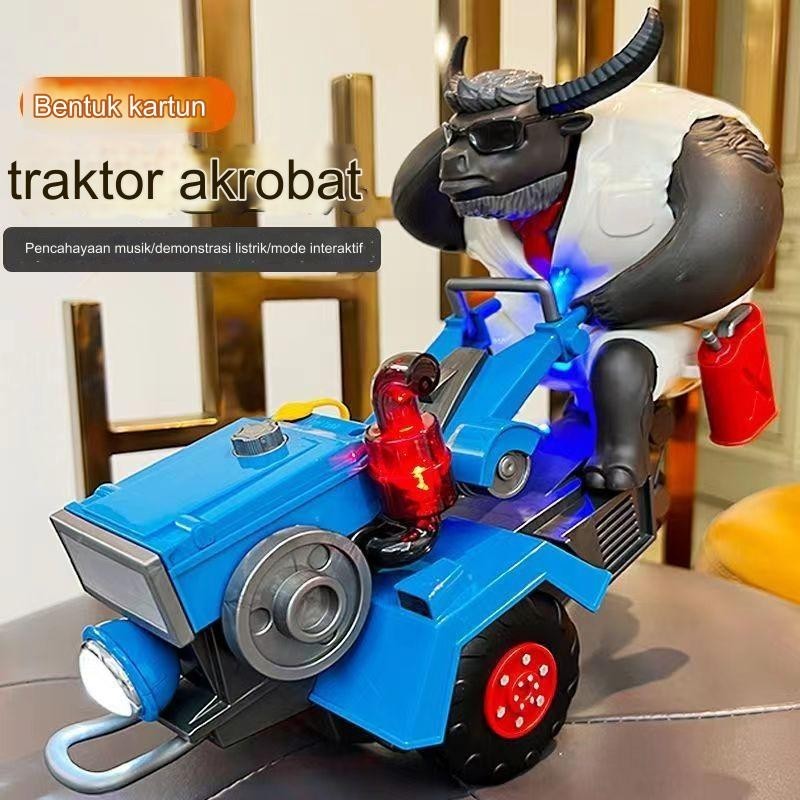 Mr Niu Traktor Berjalan/Mainan Lucu/Bayi Aksi Interaktif Internet Traktor Selebriti/Mainan Anak-anak