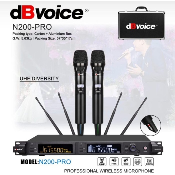 Mic Wireless DB Voice N 200 Pro / N200 Pro DbVoice Original