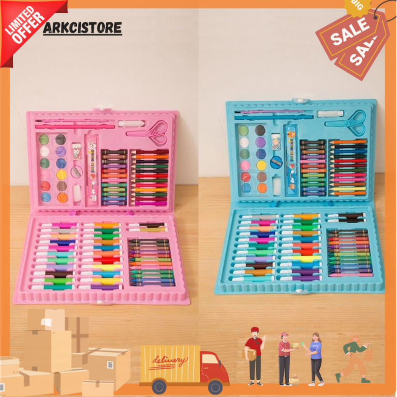 

Stationary Set isi 86 Pensil Crayon Warna Cat Air / Perlengkapan Sekolah Menggambar Anak / Alat Warna ARK