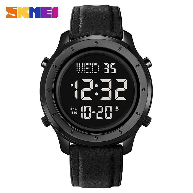 SKMEI Jam Tangan Digital Pria Strap Kulit - 1864