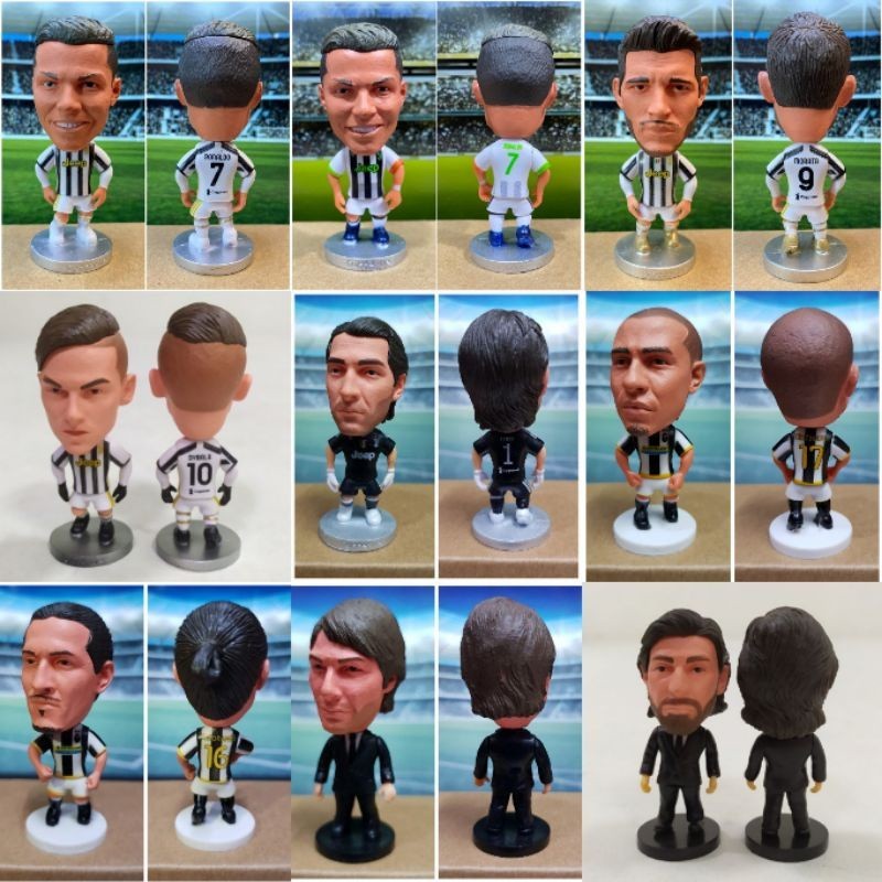 Kodoto CR7 Cristiano Ronaldo Dybala Buffon / Figure Miniatur Pemain Bola Juventus Soccerwe