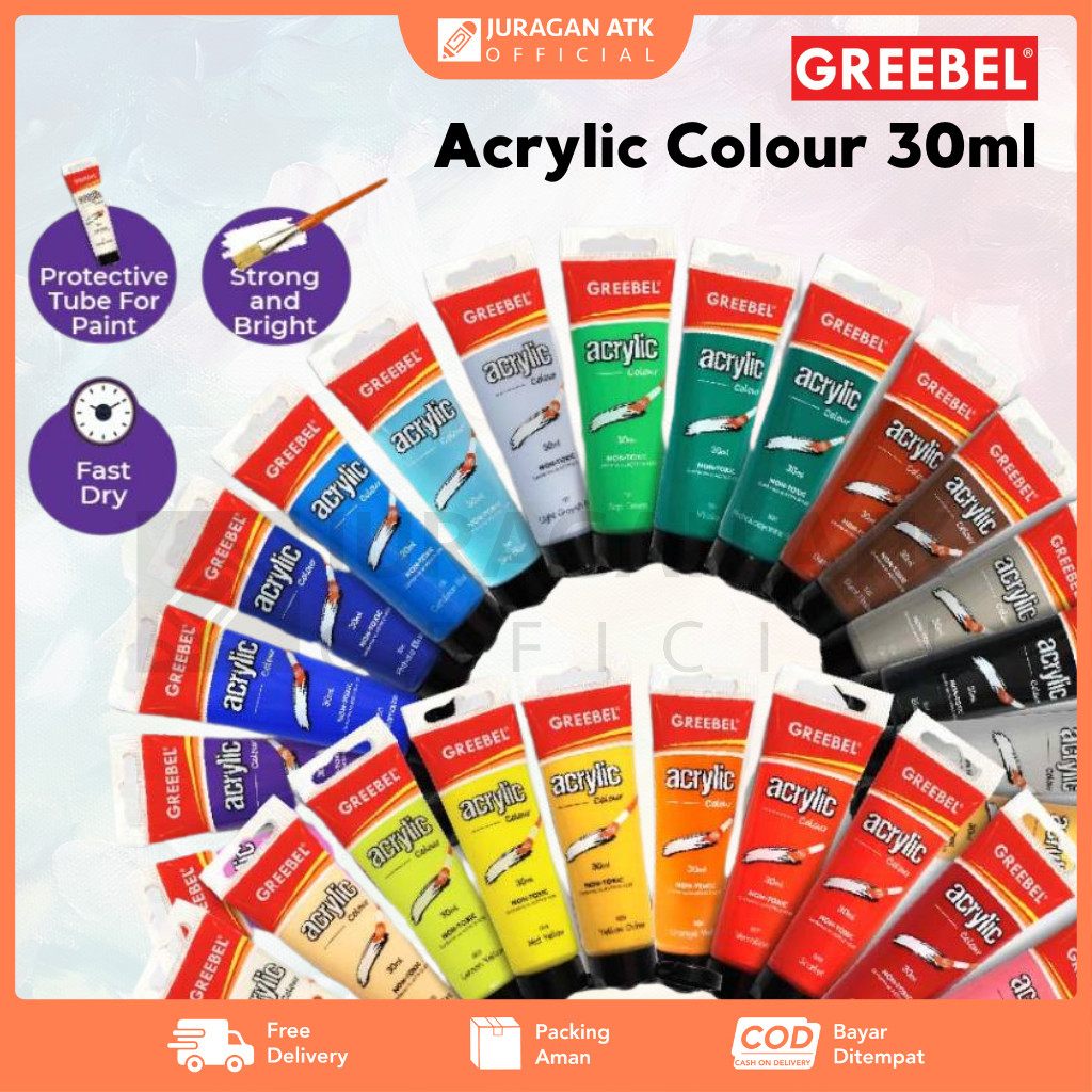 

Acrylic Colour 30ML Greebel Cat Akrilik 30 ML Greebel untuk art anak & professional