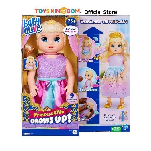 Toys Kingdom Baby Alive Boneka Bayi Princess Ellie Grows Up Blonde