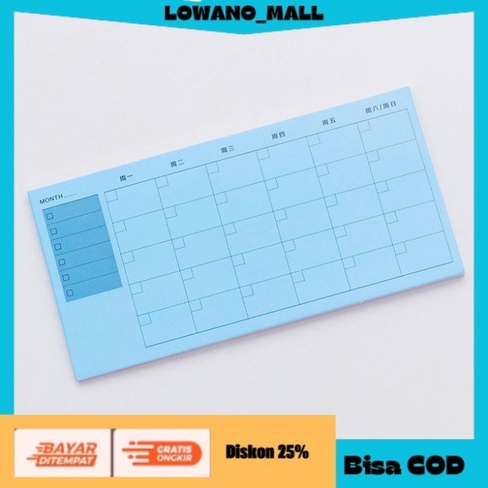 

[[LOWANOMALL]] TERLARIS Memo Harian Mingguan Bulanan To Do List Aesthetic Simple Minimalist MONTHLY PLAN COD