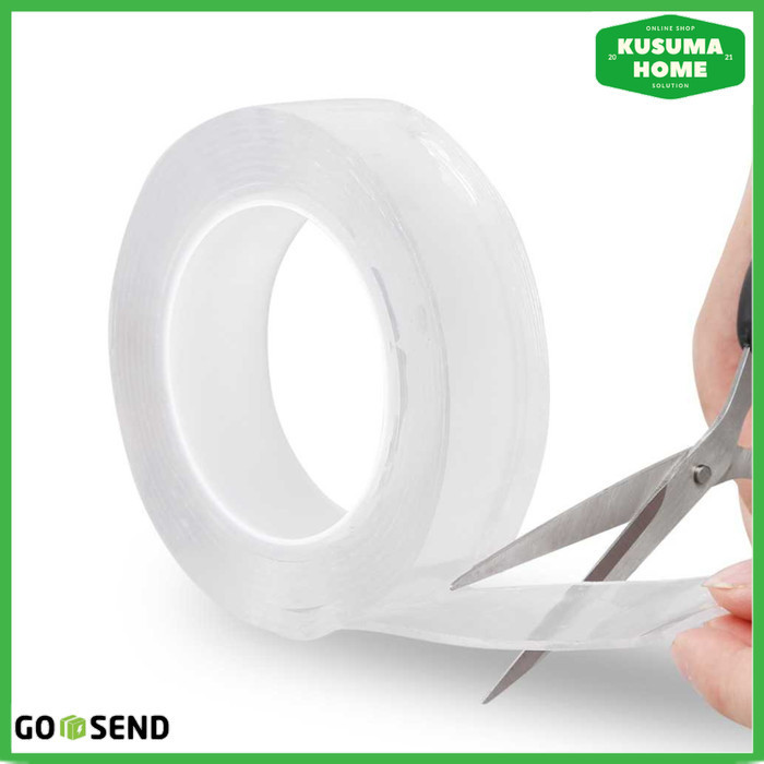 

Double Tape Bening Perekat Kuat No Trace Adhesive Washable Sticker