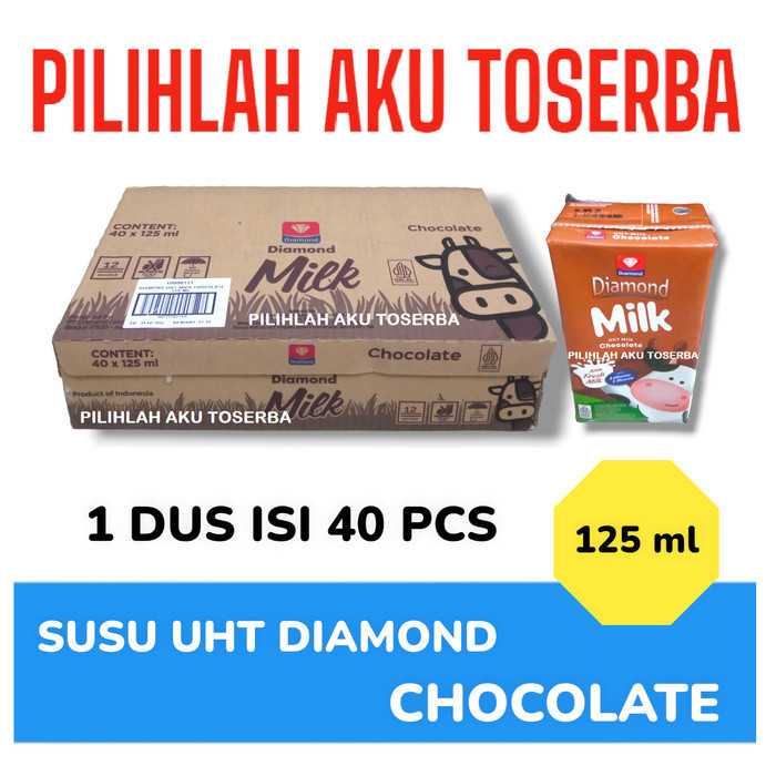 

Susu DIAMOND UHT Chocolate MINI 125 ml - ( HARGA 1 DUS ISI 40 )