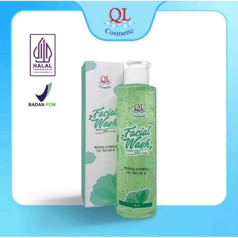 - Ql Facial Wash Acne 150ml/Ql Cosmetic Sabun Pembersih Wajah Berjerawat