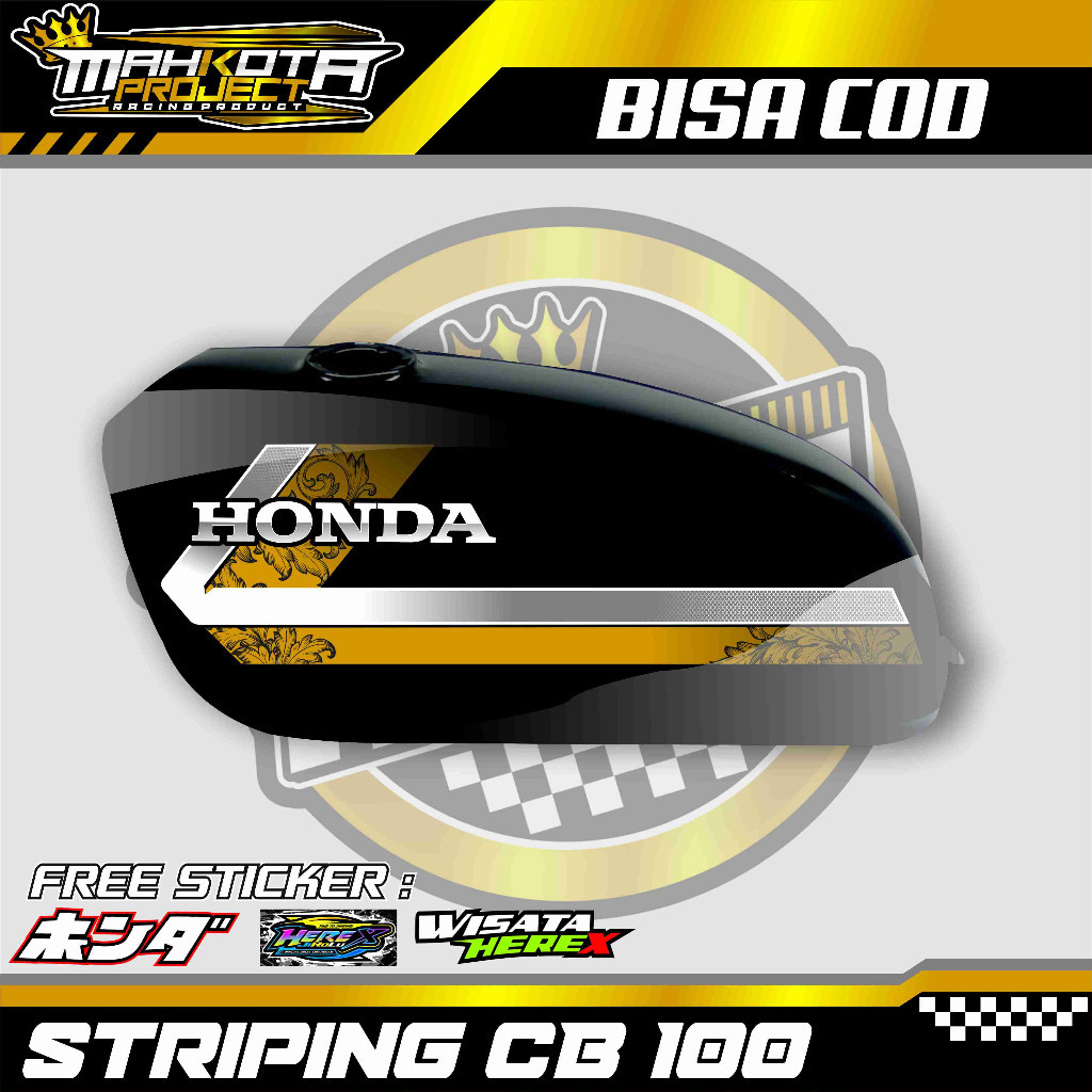 STRIPING VARIASI CB 100 HONDA BATIK / STIKER LIST VARIASI HONDA CB 100