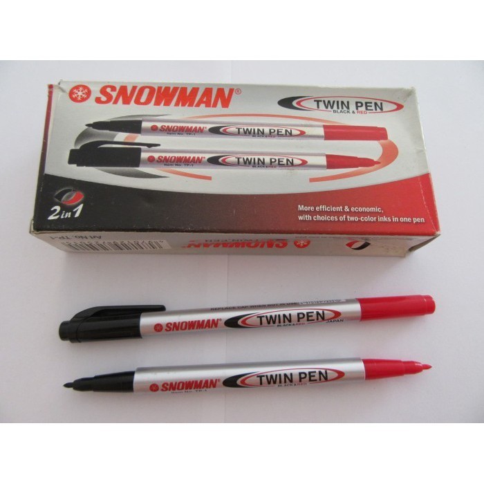 

Spidol Twin Pen Hitam Merah Snowman