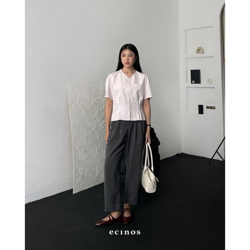 Terlaris ✨ -ECINOS - Butter Top - Black, Shortsleev L-XL