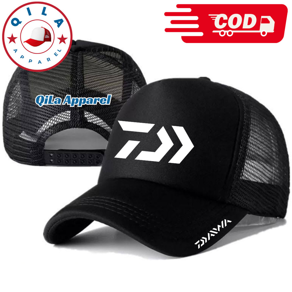 QiLa Apparel Topi Trucker DAIWA - Topi Distro DAIWA Logo - Topi DAIWA Premium - Topi Pria Dewasa - T
