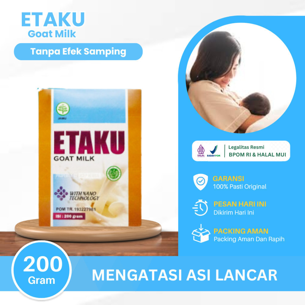 

Flashsale Etaku Disc 1 Box 45% Obat Penambah Asi, Asi Lancar Dan Banyak, Agar Asi Lancar Dan Deras, Meningkatkan Produksi Asi, Air Susu Melimpah Banyak, Memperbanyak Cairan Asi Pada Ibu Menyusui Dengan Etaku Goat Milk