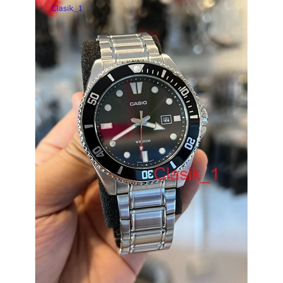 Original 100% Casio MDV-107D-1A1VDF Marlin Duro Diver 200m MDV-107D-1A1 MDV107 Jam Garansi Resmi cas