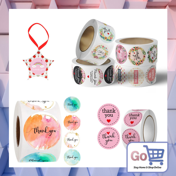 

Go - 1194 1 Roll Sticker Thank You Isi 500 Pcs / Label Thankyou / Stiker Thank You