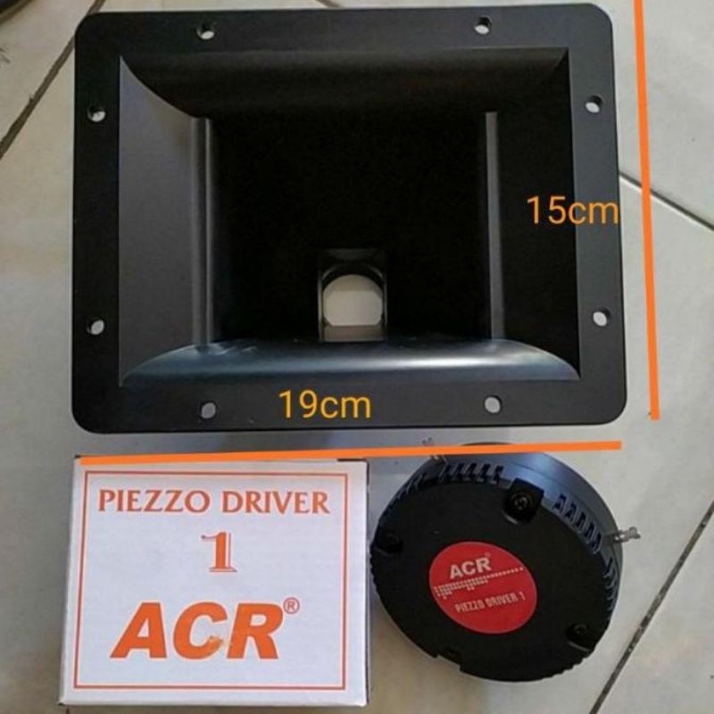 Paket Driver tweeter Acr Piezo 300w  dan Horn Corong 15x19cm ORI