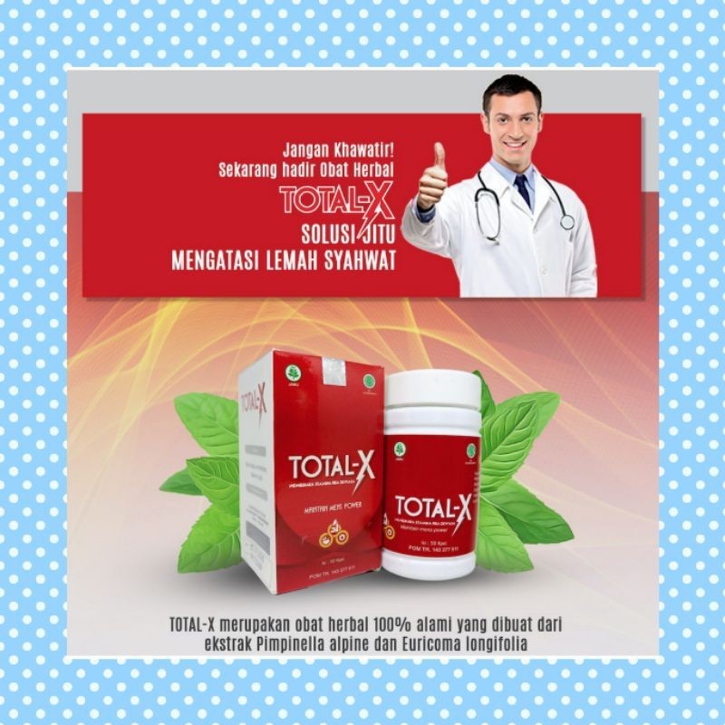 TOTAL X Original Kapsul Stamina Pria Naturafit Suplemen Penambah Obat Stamina Pria Dewasa Total X(Gr