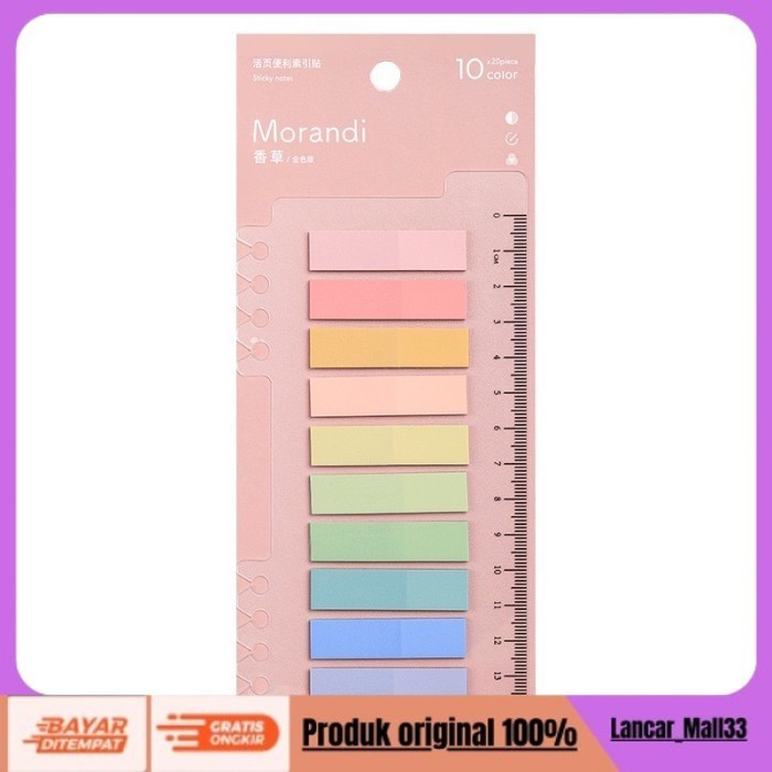 

TERJANGKAU Binder Sticky Notes Pastel Aesthetic Writable Transparan Tahan Air - ISI 200 19A