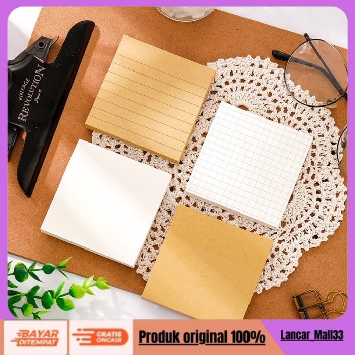 

TERJANGKAU 80 Lembar Memopad Brown White Aesthetic Simple Minimalist - B. BROWN PLAIN