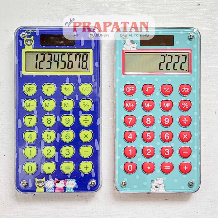 

GS99 M&G So Many Cats Portable Calculator ADG981 | Kalkulator - Biru Tua