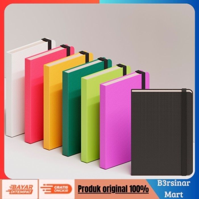 

[KUALITAS TERBAIK] Bukuqu Medium Notebook - Bullet Journal - Agenda Isi Cream paper - Hitam, Dotted