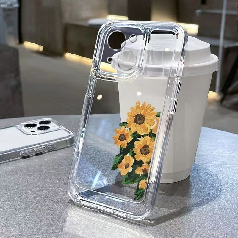 krisan flower bunga seni asli Case Hp iPhone 16 16e 16 Plus Pro Max 17 Air Pro Max 11 Pro 11Pro Max 