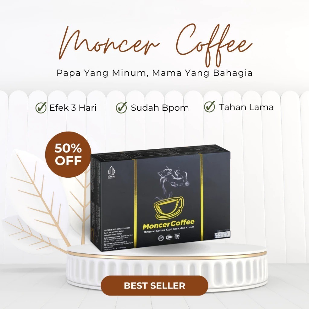 

Monceer Coffee Original 1 box isi 8 sachet l Kopi Herbal Pria Dewasa l Aman Dikonsumsi