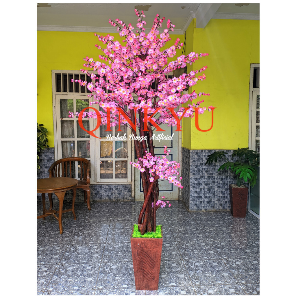 sakura artificial 200cm- pohon sakura- bunga plastik- sakura tinggi- hiasan imlek- pohon plastik-sak
