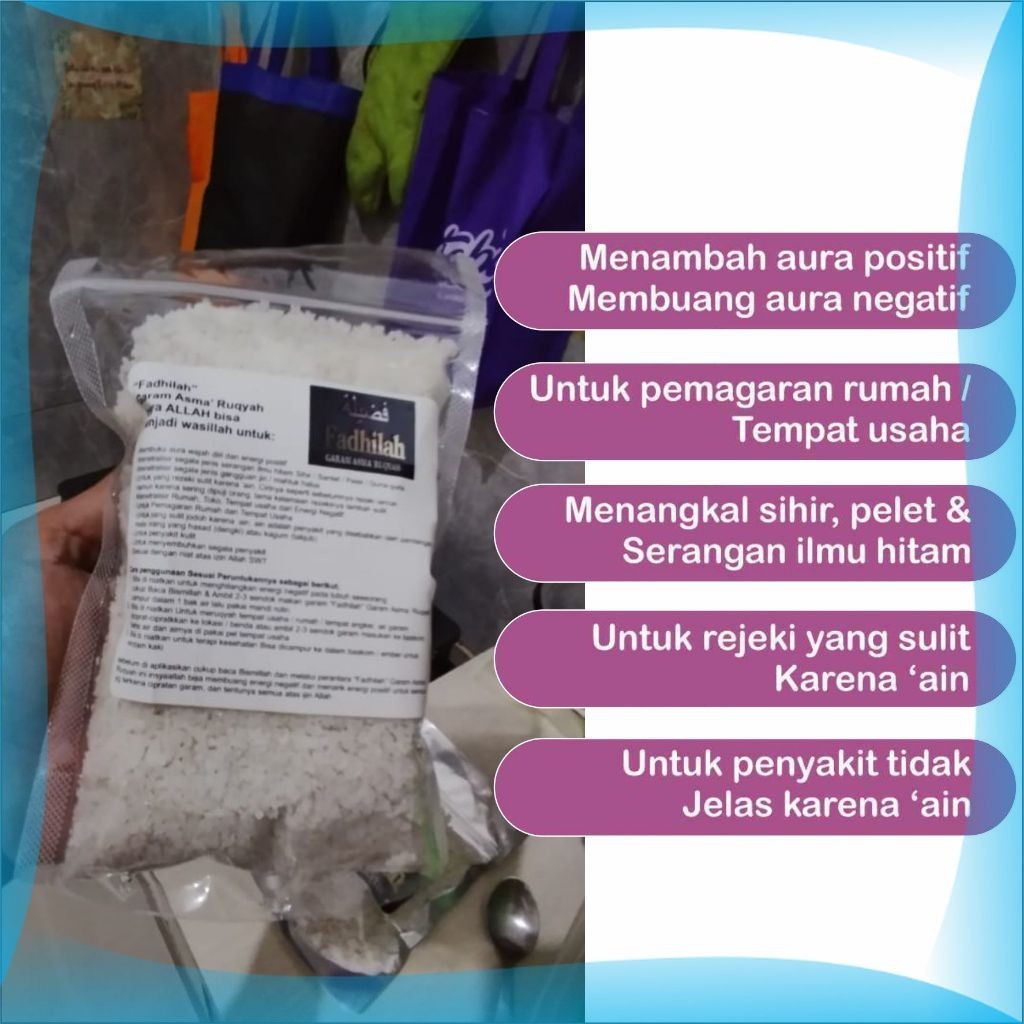 

Fadhilah GARAM RUQYAH FADHILAH PENANGKAL SIHIR KEBANGKRUTAN
