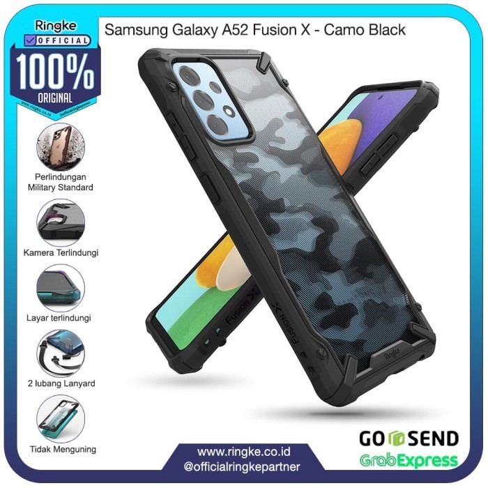 Ringke Samsung Galaxy A52 Fusion X Onyx Softcase Anti Crack Military - Fusion X-Camo