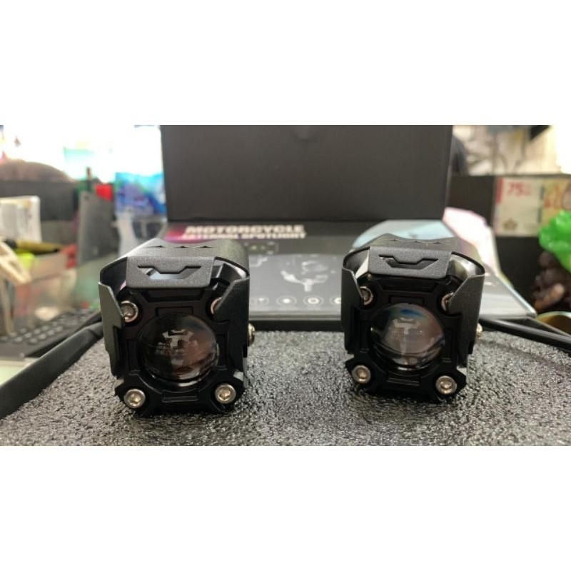 LAMPU TEMBAK SOROT LED LASER PUTIH KUNING DEVIL MERAH RED KEDIP FLASH HIGH LOW HIGHLOW HILOW JAUH DE