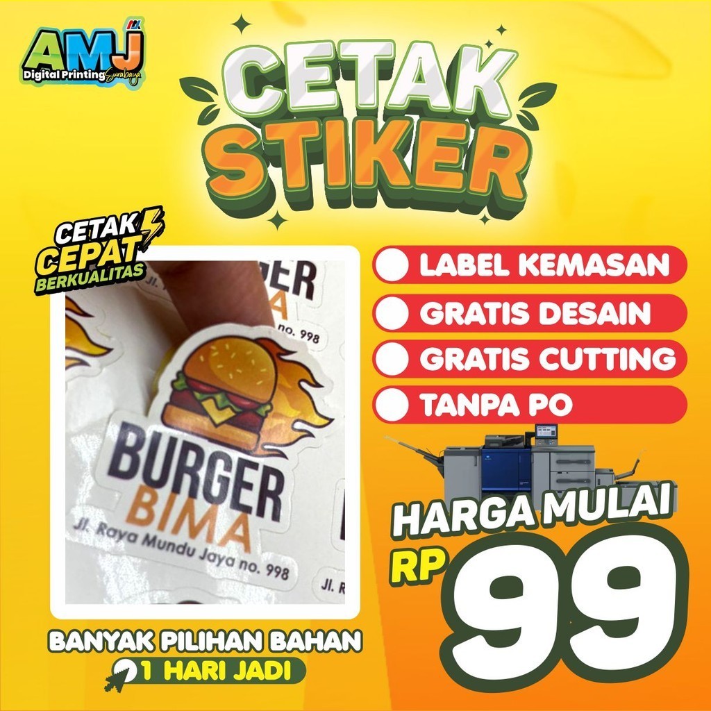 

CETAK STIKER LABEL OLSHOP MAKANAN MINUMAN MURAH SUDAH CUTTING